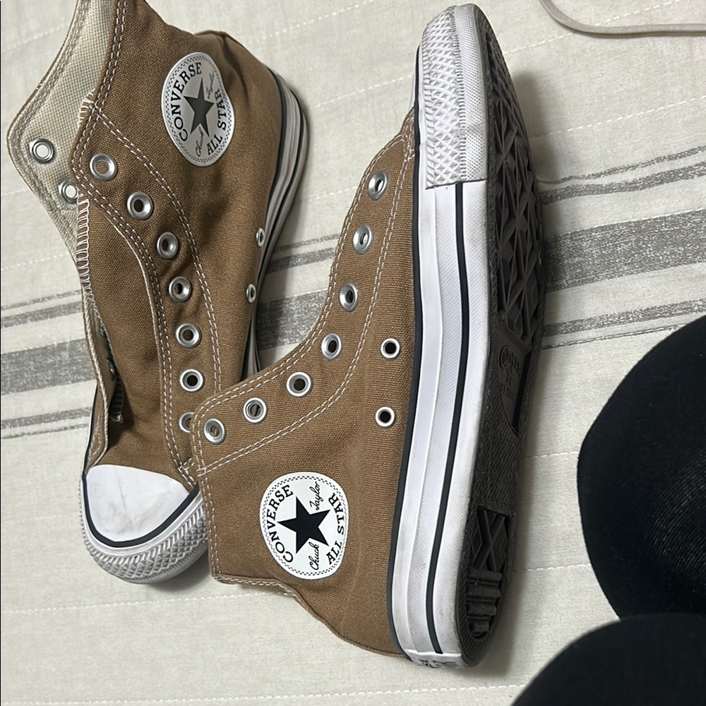 Converse High-Top Sneakers in Tan